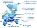 3-kołowy Rowerek dla dzieci Kaczka Niebieski + Dźwięki + Daszek + Barierka + Podnóżek + Rączka + Schowek