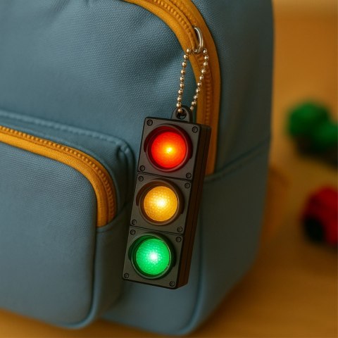 Brelok Sygnalizator Świetlny Migający Edukacyjny Światła Drogowe