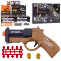 Mini Pistolet Broń Na Naboje I Łuski Czarno-Brązowy 13,5 cm