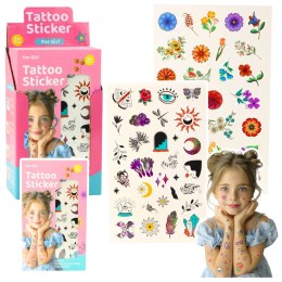 Zestaw Tatuaże Zmywalne Dla Dzieci Wzory Kwiaty 60 Wzorów