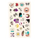 Zestaw Tatuaże Zmywalne Dla Dzieci Wzory Kwiaty 60 Wzorów