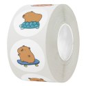 Naklejki Z Kapibarą Taśma Różnorodne Wzory 2,5cm 500szt