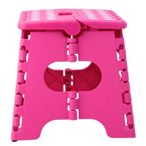 Stołek Składany Podnóżek Stopień Taboret Antypoślizgowy Różowy 24 x 19 cm