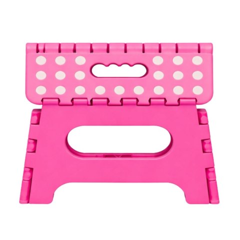 Stołek Składany Podnóżek Stopień Taboret Antypoślizgowy Różowy 24 x 19 cm