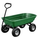 Wózek Ogrodowy Transportowy Wyjmowana Odchylana Taca Zielony 120 kg