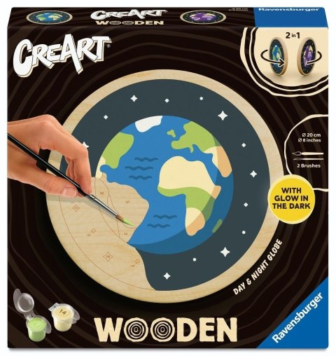 Creart Wooden Day and night globe