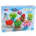 Klocki Konstrukcyjne Kwiaty Roślinki w Doniczkach 6 Sztuk 245 el.