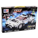 Klocki Konstrukcyjne Samochód Wyścigowy Robot 2W1 Biały 320 el.