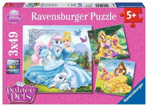 Puzzle 3x49 Disney Palace Pets