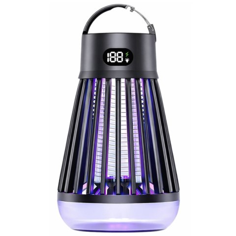 Elektryczna Lampka Owadobójcza Na Komary Światło UV Czarna