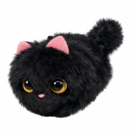 Pluszowy Czarny Kotek z Kręcącym Ogonkiem Dźwięki Piszczenia Brelok 9 cm
