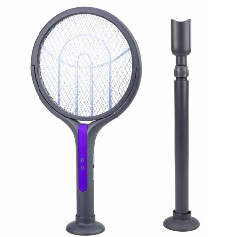 Rakieta Owadobójcza Elektryczna Teleskopowa 2w1 Lampa Na Muchy Komary