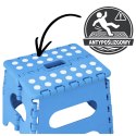Stołek Składany Podnóżek Stopień Taboret Antypoślizgowy Niebieski 24x19 cm