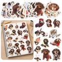 Zestaw Naklejki Z Pieskami Spaniel Papierowe Do Ozdabiania 50 szt.