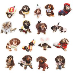 Zestaw Naklejki Z Pieskami Spaniel Papierowe Do Ozdabiania 50 szt.