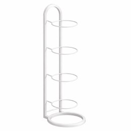 Pionowy Stojak Regał Na Piłki Metalowy Funkcjonalny Biały