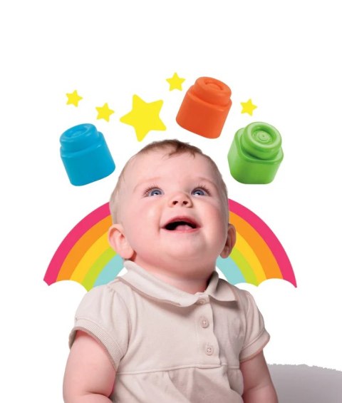 Clemmy Kolorowy Zestaw 40 Miękkich Klocków Clementoni 17878