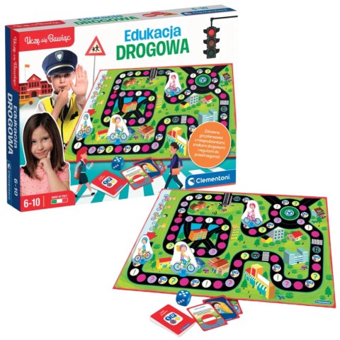 Gra edukacyjna Edukacja Drogowa Uczę się Bawiąc Język Polski Clementoni 50777