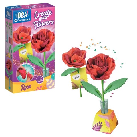Idea Art Zestaw Kreatywny Mini Fabryka Kwiatów Róża Clementoni 18168