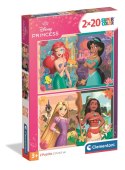 Puzzle 2x20 Super Color DISNEY KSIĘŻNICZKI Clementoni 24092