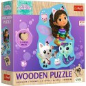 Puzzle - 50 Drewniane Konturowe - Wesoła Gabby - Koci Domek Gabi - Trefl 20260