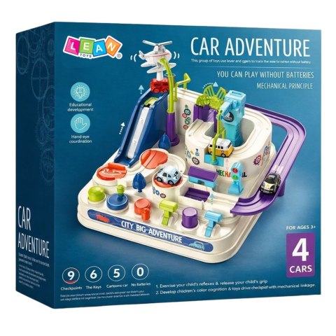 Tor Przeszkód Interaktywny Parking Dla Dzieci Cztery Autka