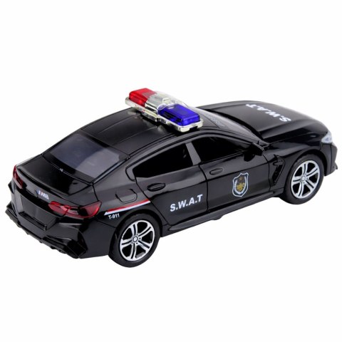 Auto Jednostki Specjalnej SWAT Otwierane Drzwi Napęd Światła Dźwięki Czarny