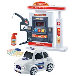 Interaktywna Stacja Benzynowa Auto Policyjne Światła Dźwięki Dym