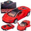 Samochód Sportowy Metalowy Napęd Światła Dźwięki Czerwony 1:32