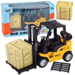 Wózek Widłowy Z Napędem Metalowy Paleta Skrzynia Ruchome Widły Żółty