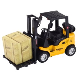 Wózek Widłowy Z Napędem Metalowy Paleta Skrzynia Ruchome Widły Żółty