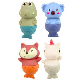 Zestaw Zabawki Do Kąpieli Zwierzątka Syrenki Gumowe 4 szt.