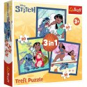 Puzzle - 3w1 (20, 36, 50) - Czas ze Stitchem - Lilo and Stitch - Trefl 34896