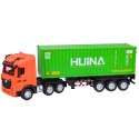 Ciężarówka Zdalnie Sterowana RC Z Kontenerem HUINA Światła Dźwięki 1:18