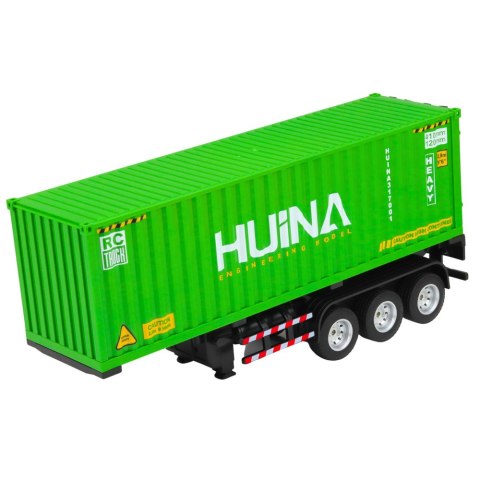 Ciężarówka Zdalnie Sterowana RC Z Kontenerem HUINA Światła Dźwięki 1:18