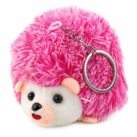 Pluszowy Jeż Maskotka Brelok Kółko Różowy 9cm