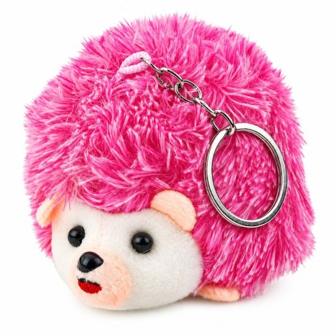 Pluszowy Jeż Maskotka Brelok Kółko Różowy 9cm