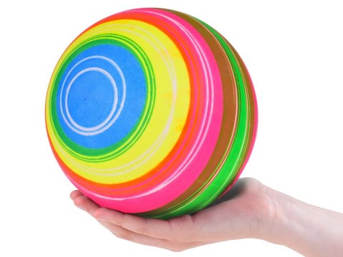 Gumowa Tęczowa Piłka do zabawy dla dzieci SP0714