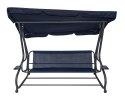 Huśtawka Ogrodowa Siedzisko Textylina 2x1 Granatowa