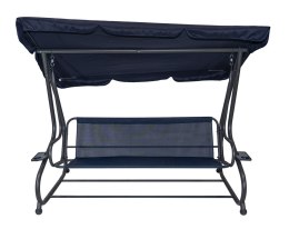 Huśtawka Ogrodowa Siedzisko Textylina 2x1 Granatowa