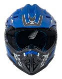 Kask Motocyklowy Enduro Niebieski L