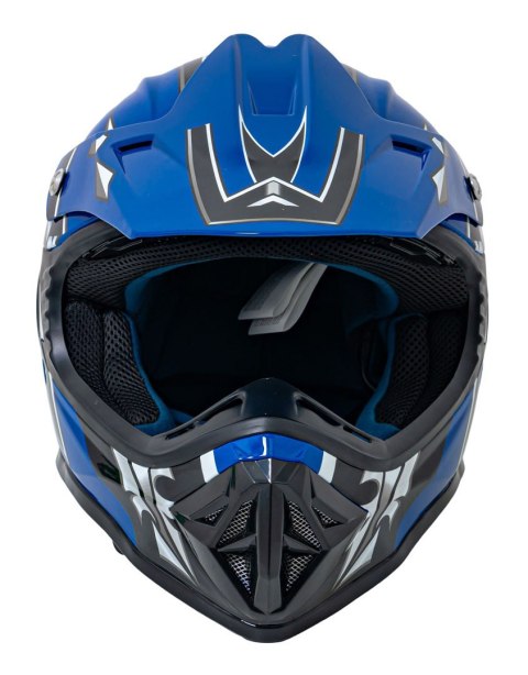 Kask Motocyklowy Enduro Niebieski M