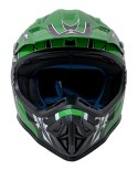 Kask Motocyklowy Enduro Zielony L