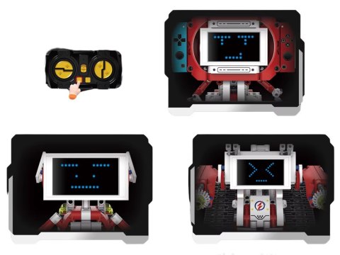 Klocki Techniczne Robots Pro 5w1 Zestaw z Pilotem i Ekranem LED RC0741