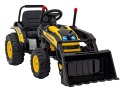 Koparka Traktor na akumulator dla dzieci Żółty + Ruchome Ramię Łyżka + Pilot + Wolny Start + Radio FM + LED