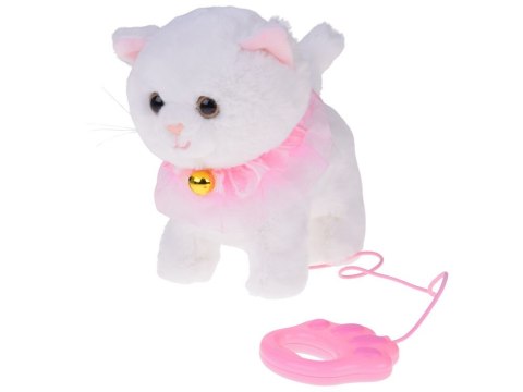 Kotek interaktywny chodzi na smyczy miauczy rusza ogonkiem ZA5592