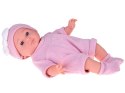 Lalka Bobas z Łóżeczkiem w Różowym Ubranku Niemowlak ZA5855