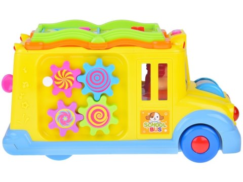 Autko Wesoły Autobus Interaktywny Kolorowy jeździ świeci gra ZA0019