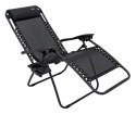 Leżak Ogrodowo Plażowy Czarny