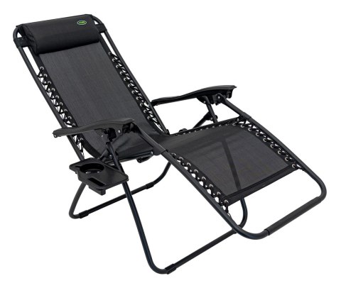 Leżak Ogrodowo Plażowy Czarny